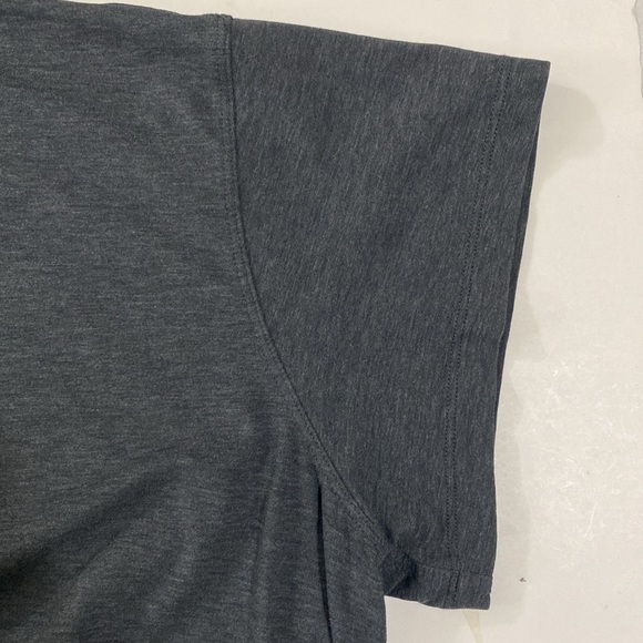 Lululemon Side Tie V-Neck Tee  Size 12 Charcoal Gray Oversized Fit - Picture 6 of 7